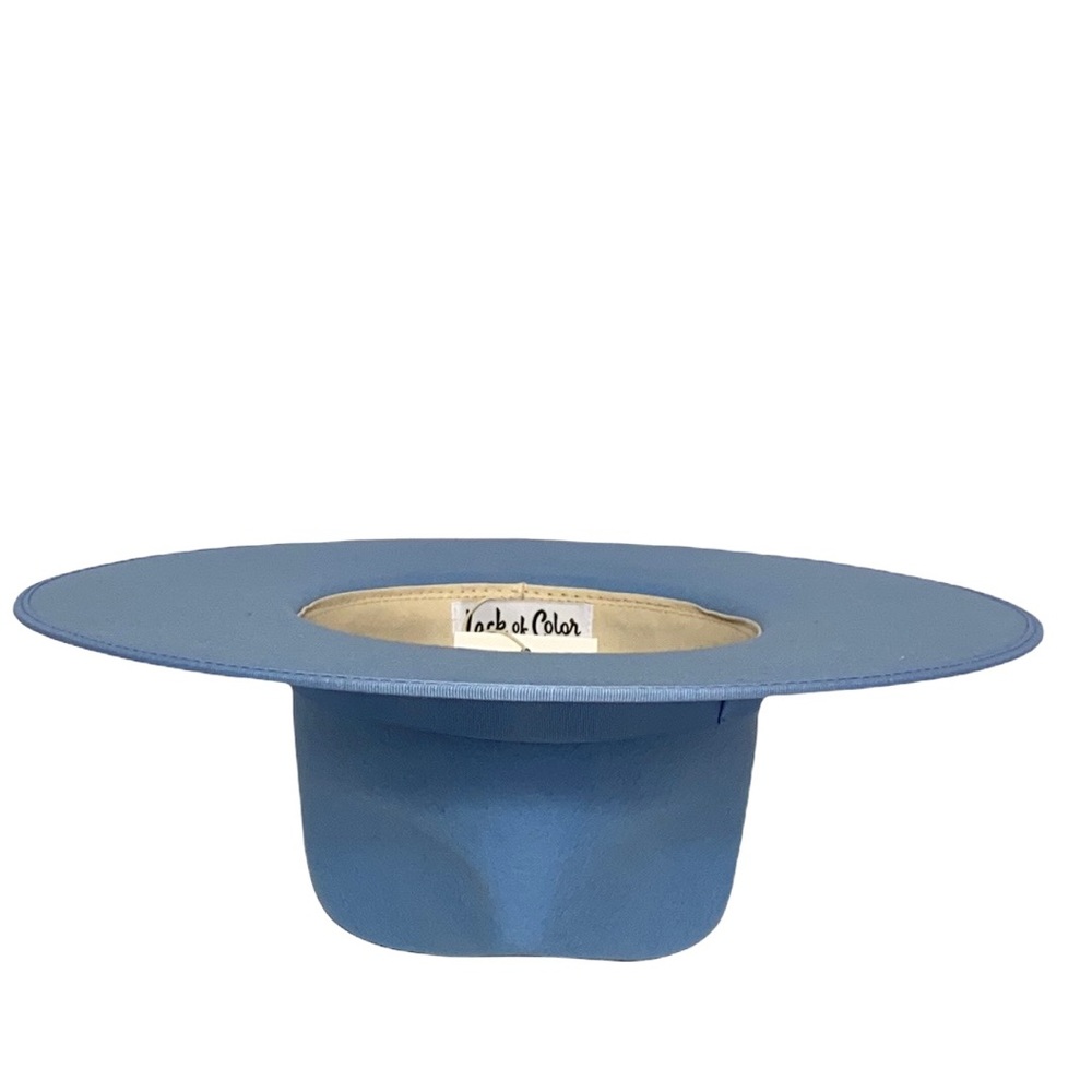 Lack of Color Capri Rancher Blue Stiffened Wool Ribbon Detail Fedora UPF 50+ - Picture 6 of 11